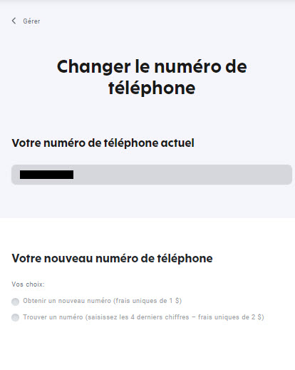 changer numéro